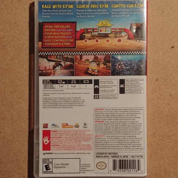 Race with Ryan Road Trip Deluxe Edition Nintendo Switch NEW & SEALED GAME - Picture 2 of 2